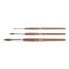 MILAN 10459 Blister pack 3 round brushes (natural + synthetic) 101 series no 2, 8, 12